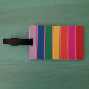 Colorful Striped Luggage Tag
